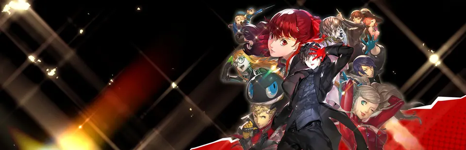 女神异闻录 5 皇家版 风格化回合制 JRPG,标志性红色 UI